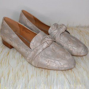 Comfortview Metallic Taupe Slip-on Loafers